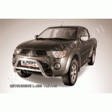 Кенгурятник низкий 76 мм Black Edition для Mitsubishi L200 Triton 2006-2014