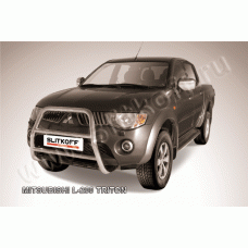 Кенгурятник передний высокий 57 мм Black Edition для Mitsubishi L200 Triton 2006-2014