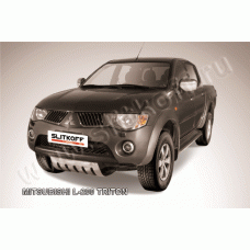 Защита картера Слитков Black Edition для Mitsubishi L200 Triton 2006-2014