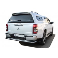 Защита заднего бампера 57 мм (авто с бампером) Black Edition для Mitsubishi L200 2019-2024