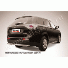 Защита заднего бампера 57 мм короткая Black Edition для Mitsubishi Outlander 2012-2014