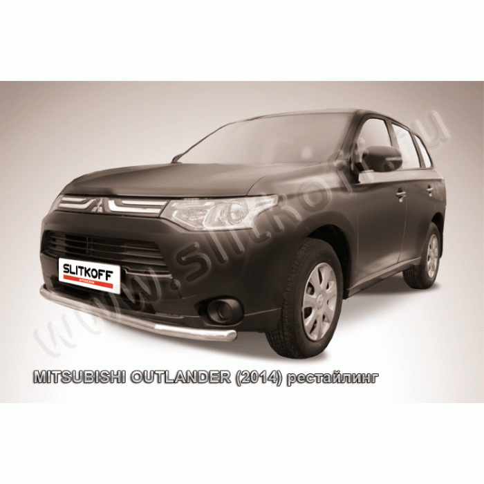 Пороги труба 57 мм Black Edition для Mitsubishi Outlander 2014-2015