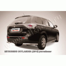 Защита задняя уголки 57 мм Black Edition для Mitsubishi Outlander 2014-2015