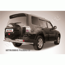 Защита заднего бампера 76 мм Black Edition для Mitsubishi Pajero 2006-2024