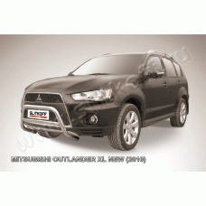 Кенгурятник передний низкий 57 мм Black Edition для Mitsubishi Outlander XL 2010-2012