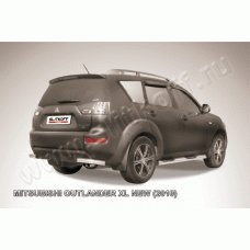 Защита задняя уголки 57 мм Black Edition для Mitsubishi Outlander XL 2010-2012