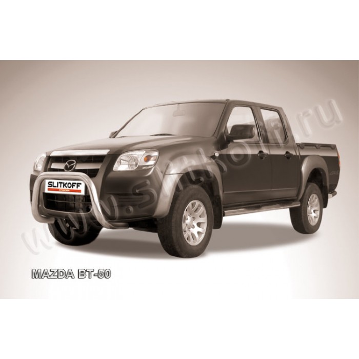 Кенгурятник передний 76 мм мини Black Edition для Mazda BT-50 2006-2011