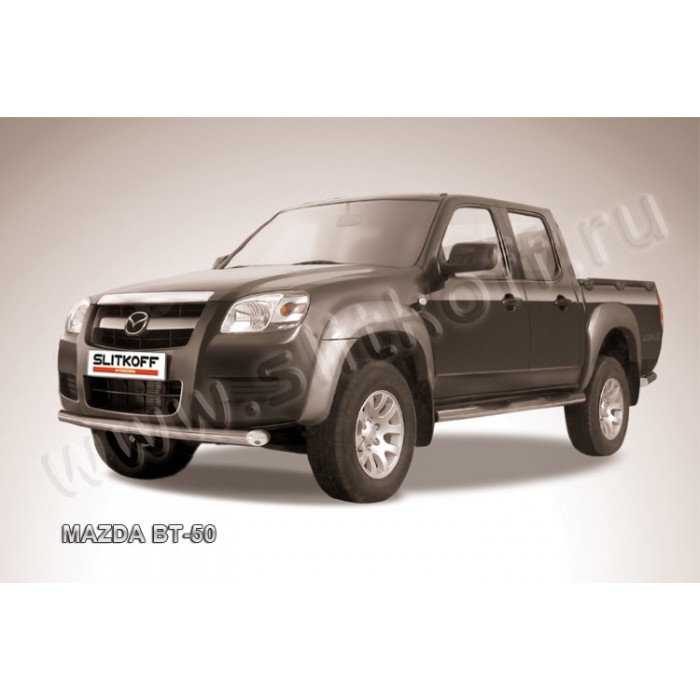 Защита переднего бампера 76 мм Black Edition для Mazda BT-50 2006-2011