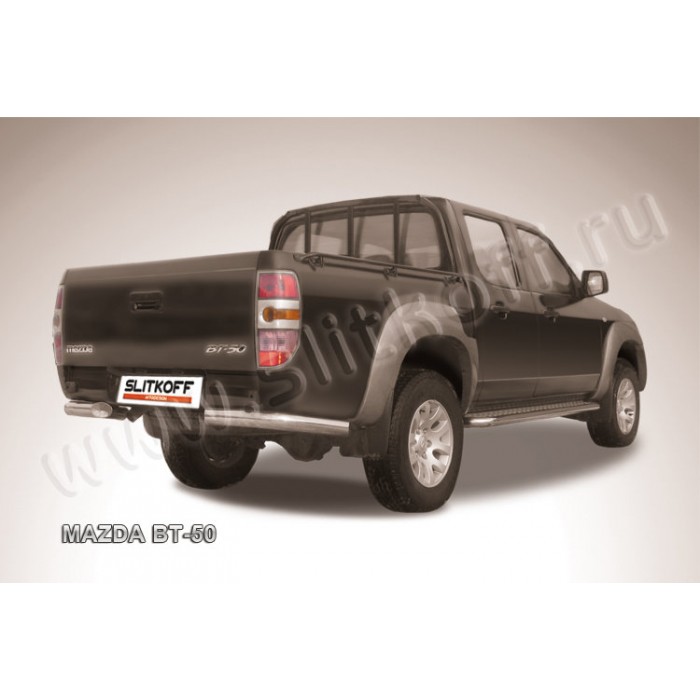 Защита задняя уголки 76 мм Black Edition для Mazda BT-50 2006-2011