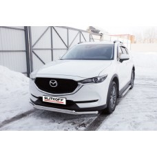 Защита переднего бампера 57 мм Black Edition для Mazda CX-5 2017-2024