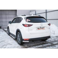 Защита задняя уголки 57 мм Black Edition для Mazda CX-5 2017-2024