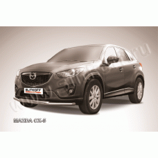 Защита передняя двойная 57-42 мм Black Edition для Mazda CX-5 2011-2017