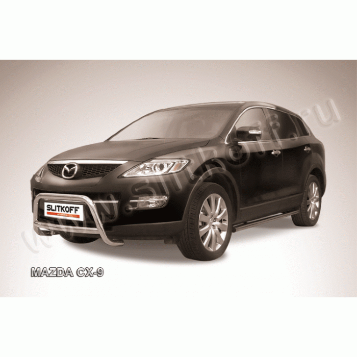 Кенгурятник низкий 57 мм Black Edition для Mazda CX-9 2007-2012