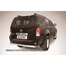 Защита заднего бампера 76 мм Black Edition для Nissan Pathfinder R51 2004-2009