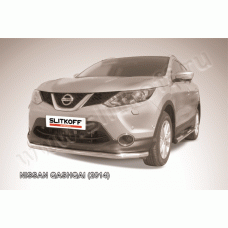 Защита переднего бампера 57 мм Black Edition для Nissan Qashqai 2014-2019