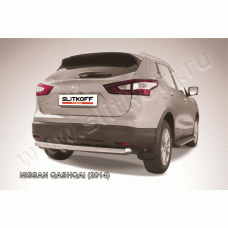 Защита заднего бампера 76 мм Black Edition для Nissan Qashqai 2014-2019