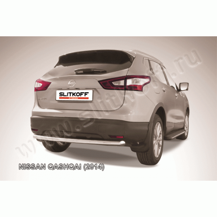 Защита заднего бампера 57 мм Black Edition для Nissan Qashqai 2014-2015