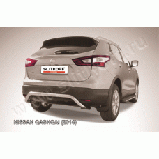 Защита заднего бампера скоба 57 мм Black Edition для Nissan Qashqai 2014-2019