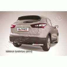 Защита задняя уголки 76 мм Black Edition для Nissan Qashqai 2014-2019