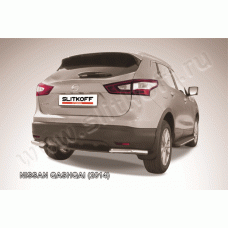 Защита задняя уголки 57 мм Black Edition для Nissan Qashqai 2014-2019