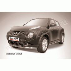 Защита передняя двойная 57-42 мм Black Edition для Nissan Juke 2010-2014