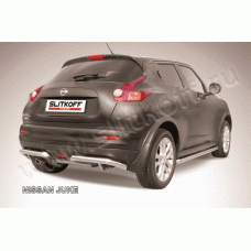 Защита задняя уголки 57 мм Black Edition для Nissan Juke 2010-2014