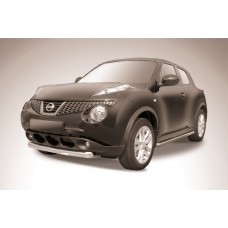 Защита переднего бампера 76 мм короткая Black Edition на 4WD для Nissan Juke 2010-2014