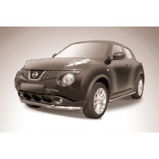 Защита передняя двойная 57-42 мм Black Edition на 4WD для Nissan Juke 2010-2014