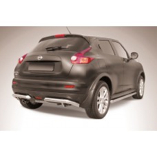 Защита задняя уголки 57 мм Black Edition на 4WD для Nissan Juke 2010-2014