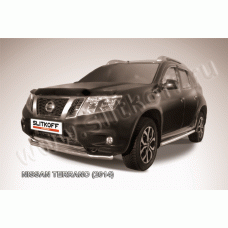 Защита переднего бампера 57 мм Black Edition для Nissan Terrano 2014-2022