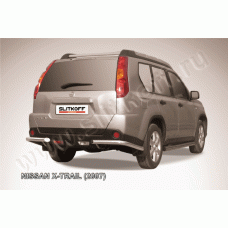 Защита задняя уголки 57 мм Black Edition для Nissan X-Trail 2007-2011