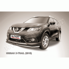 Защита переднего бампера 57 мм Black Edition для Nissan X-Trail 2015-2024