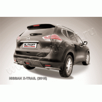 Защита задняя уголки 57 мм Black Edition для Nissan X-Trail 2015-2024