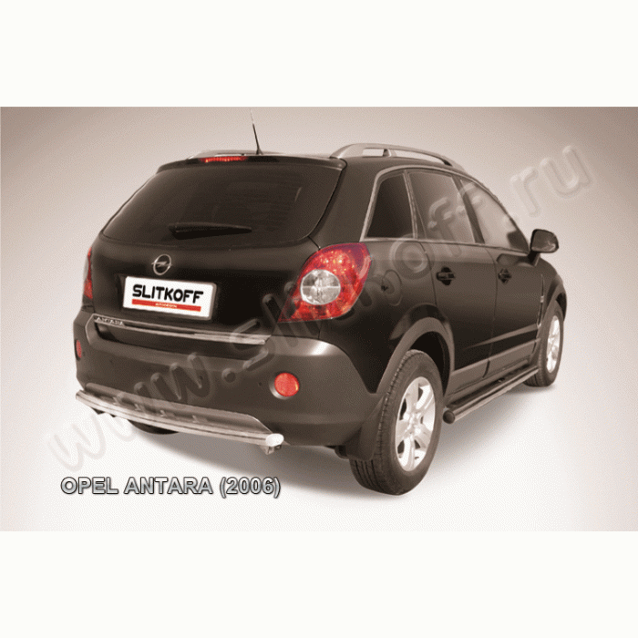 Защита заднего бампера 57 мм Black Edition для Opel Antara 2006-2010