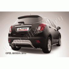 Защита заднего бампера скоба 57 мм Black Edition для Opel Mokka 2012-2016