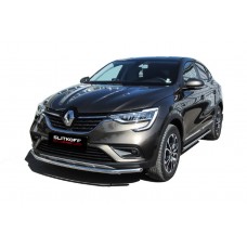 Защита переднего бампера 42 мм Black Edition для Renault Arkana 2019-2024