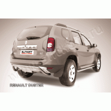 Защита заднего бампера скоба 57 мм Black Edition для Renault Duster 2011-2015