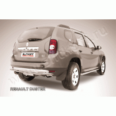 Защита заднего бампера 42 мм Black Edition для Renault Duster 2011-2015