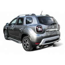 Защита заднего бампера 57 мм Black Edition для Renault Duster 2021-2024