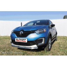 Защита переднего бампера 42 мм Black Edition на 4WD для Renault Kaptur 2016-2022