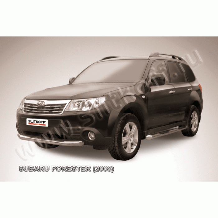 Защита переднего бампера 76 мм Black Edition для Subaru Forester 2008-2013