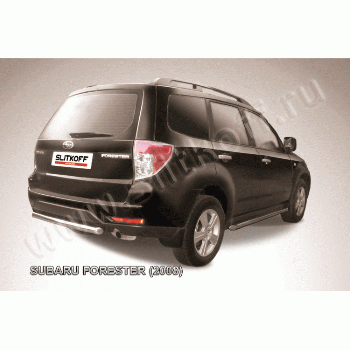 Защита заднего бампера 57 мм Black Edition для Subaru Forester 2008-2013