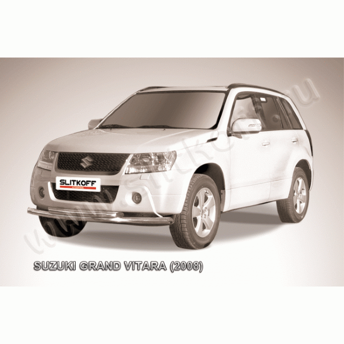 Защита передняя двойная 57-57 мм Black Edition для Suzuki Grand Vitara 2008-2011