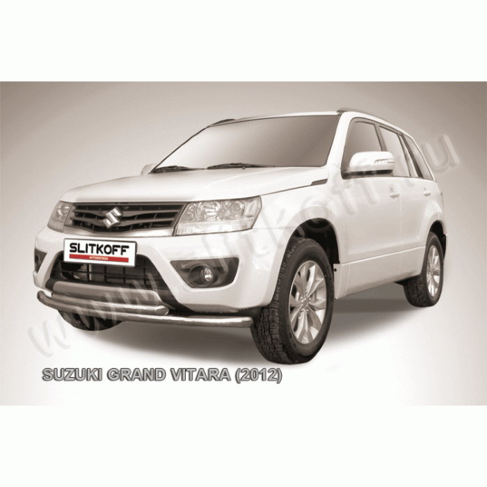 Защита передняя двойная 57-57 мм Black Edition для Suzuki Grand Vitara 2012-2015