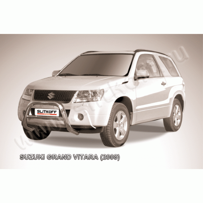 Кенгурятник низкий 76 мм Black Edition на 3 двери для Suzuki Grand Vitara 2008-2011