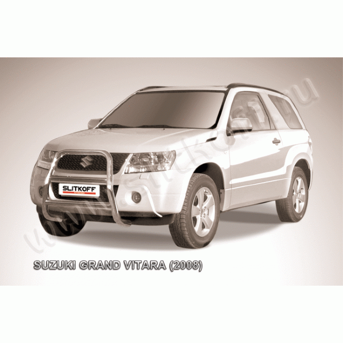 Кенгурятник высокий 76 мм Black Edition на 3 двери для Suzuki Grand Vitara 2008-2011