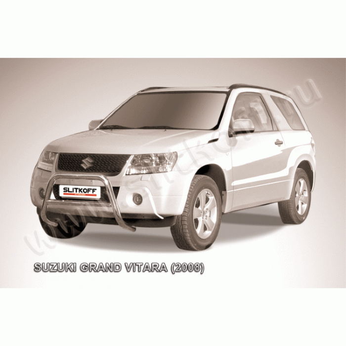 Кенгурятник низкий 57 мм Black Edition на 3 двери для Suzuki Grand Vitara 2008-2011