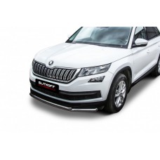 Защита заднего бампера двойная 57-42 мм для Skoda Kodiaq 2017-2024