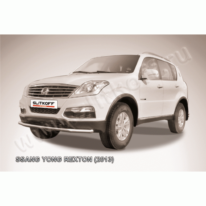 Защита переднего бампера 57 мм Black Edition для SsangYong Rexton 2012-2015