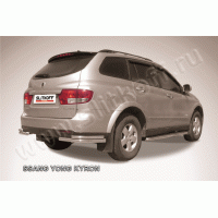 Защита задняя двойные уголки 57-42 мм Black Edition для SsangYong Kyron 2007-2015